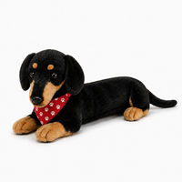 Ready-Made Short-Haired Dachshund Plush - red bandana