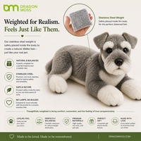 Sealed stainless-steel weight pouch installed inside a DragonMoss HugTwin custom plush