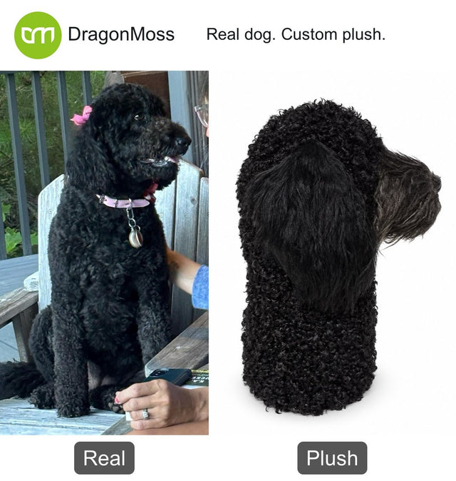 Dog photo beside a custom PawCaddie golf headcover, comparison 08