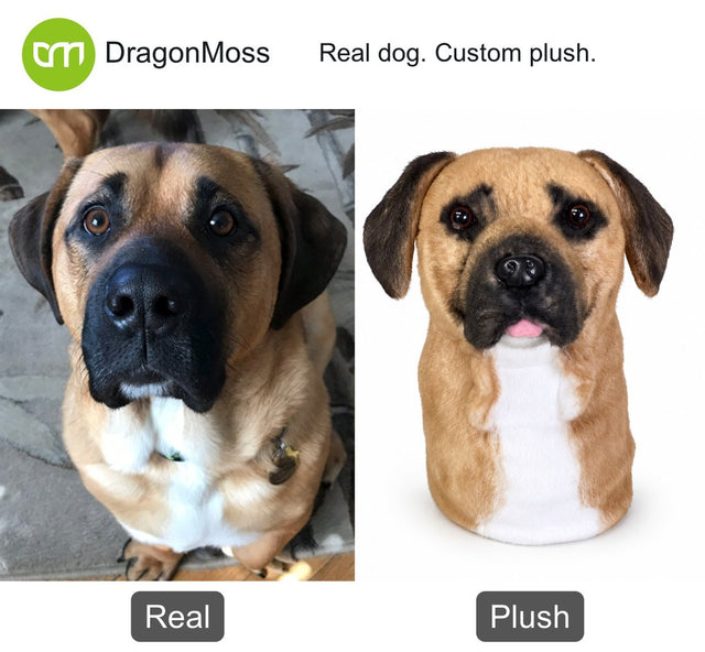 Dog photo beside a custom PawCaddie golf headcover, comparison 16