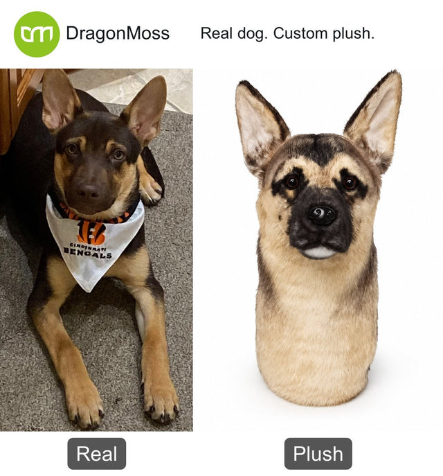 Dog photo beside a custom PawCaddie golf headcover, comparison 23