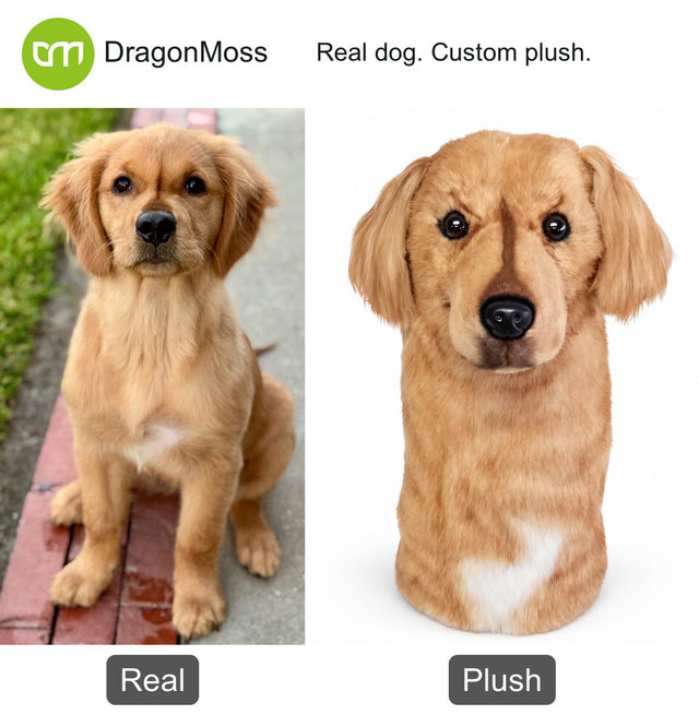 Dog photo beside a custom PawCaddie golf headcover, comparison 53