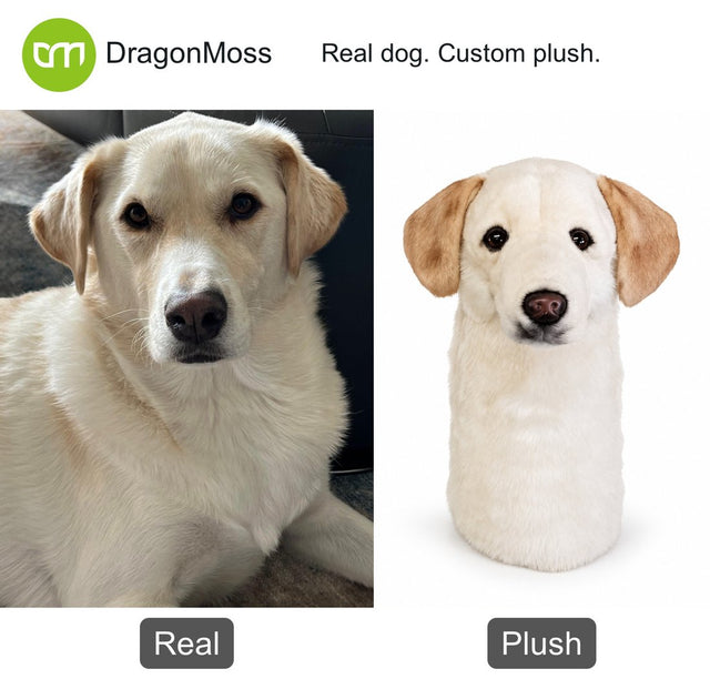 Dog photo beside a custom PawCaddie golf headcover, comparison 44